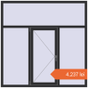 Prețuri Ferestre 1800x1800 mm OPTIMUM REHAU EURO 70 ANTHRACITE_GREY_GLATT two-sided. Preț: 4.237,22 lei