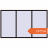Prețuri Ferestre 2500x1500 mm OPTIMUM REHAU EURO 70 BLACK_BROWN two-sided. Preț: 3.852,44 lei