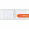 Prețuri Ferestre 1800x700 mm ENERGY-SAVING REHAU SYNEGO MD RAL 9016 Traffic white two-sided. Preț: 2.472,21 lei
