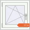 Prețuri Ferestre 580x580 mm BASE REHAU EURO 60 RAL 9016 Traffic white two-sided. Preț: 570,61 lei