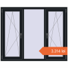 Prețuri Ferestre 1550x1250 mm REHAU BRILLANT DESIGN BLACK_COOL_110L-2 two-sided. Preț: 3.314,10 lei