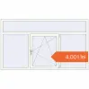Prețuri Ferestre 2150x1250 mm ENERGY-SAVING REHAU SYNEGO MD RAL 9016 Traffic white two-sided. Preț: 4.001,23 lei