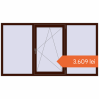 Prețuri Ferestre 2200x1200 mm OPTIMUM REHAU EURO 70 BLACK_CHERRY two-sided. Preț: 3.608,66 lei