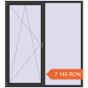 Prețuri Ferestre 1800x2000 mm REHAU ARTEVO ANTHRACITE_GREY_GLATT two-sided. Preț: 7 145.01 RON