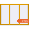 Prețuri Ferestre 1600x1200 mm ALU STANDARD 72 RAL 1004 Golden yellow two-sided. Preț: 3.412,23 lei