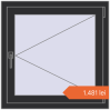 Prețuri Ferestre 800x800 mm OPTIMUM REHAU EURO 70 ANTHRACITE_GREY_GLATT two-sided. Preț: 1.481,32 lei