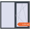 Prețuri Ferestre 1500x1400 mm REHAU BRILLANT DESIGN ANTHRACITE_GREY_STRUKTURAL two-sided. Preț: 3.250,37 lei