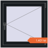 Prețuri Ferestre 800x800 mm OPTIMUM REHAU EURO 70 BLACK_COOL_110L-2 two-sided. Preț: 1.401,01 lei