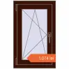 Prețuri Ferestre 500x800 mm REHAU BRILLANT DESIGN BLACK_CHERRY two-sided. Preț: 1.073,64 lei