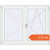 Prețuri Ferestre 1360x1100 mm REHAU ARTEVO RAL 9016 Traffic white two-sided. Preț: 3.127,30 lei