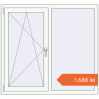 Prețuri Ferestre 1300x1200 mm OPTIMUM REHAU EURO 70 RAL 9016 Traffic white two-sided. Preț: 1.688,22 lei