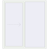 Prețuri Uși glisante de terasă 1800x2030 mm PATIO DOOR REHAU EURO 60 RAL 9016 Traffic white two-sided