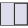Prețuri Uși glisante de terasă 2370x2000 mm PATIO DOOR REHAU EURO 60 ANTHRACITE_GREY_GLATT two-sided