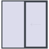 Prețuri Uși glisante de terasă 2500x2600 mm REHAU GENEO HST ANTHRACITE_GREY_STRUKTURAL two-sided
