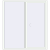 Prețuri Uși glisante de terasă 1800x2030 mm PATIO DOOR REHAU EURO 60 RAL 9016 Traffic white two-sided