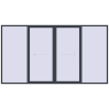 Prețuri Uși glisante de terasă 4000x2200 mm PATIO DOOR REHAU EURO 60 ANTHRACITE_GREY_STRUKTURAL two-sided