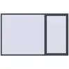 Prețuri Uși glisante de terasă 2900x1800 mm PATIO DOOR REHAU EURO 60 ANTHRACITE_GREY_STRUKTURAL two-sided