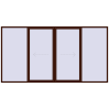 Prețuri Uși glisante de terasă 4000x2100 mm PATIO DOOR REHAU BRILLANT DESIGN BLACK_CHERRY two-sided