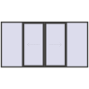 Prețuri Uși glisante de terasă 4000x2100 mm PATIO DOOR REHAU BRILLANT DESIGN BASALT_GREY two-sided
