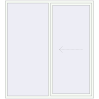 Prețuri Uși glisante de terasă 2100x2300 mm PATIO DOOR REHAU EURO 60 RAL 9016 Traffic white two-sided