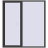Prețuri Uși glisante de terasă 2000x2200 mm PATIO DOOR REHAU SYNEGO BASALT_GREY two-sided