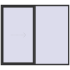 Prețuri Uși glisante de terasă 2500x2200 mm PATIO DOOR REHAU EURO 60 BLACK_STRUCTURAL two-sided