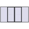 Prețuri Uși glisante de terasă 4000x2200 mm PATIO DOOR REHAU EURO 60 ANTHRACITE_GREY_GLATT two-sided