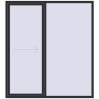 Prețuri Uși glisante de terasă 2000x2200 mm PATIO DOOR REHAU SYNEGO ANTHRACITE_GREY_GLATT two-sided