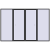 Prețuri Uși glisante de terasă 3300x2200 mm PATIO DOOR REHAU EURO 60 ANTHRACITE_GREY_GLATT two-sided