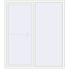 Prețuri Uși glisante de terasă 1800x2050 mm PATIO DOOR REHAU SYNEGO RAL 9016 Traffic white two-sided