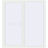 Prețuri Uși glisante de terasă 1750x2000 mm PATIO DOOR REHAU EURO 60 RAL 9016 Traffic white two-sided