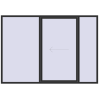 Prețuri Uși glisante de terasă 2850x2000 mm PATIO DOOR REHAU SYNEGO BLACK_STRUCTURAL two-sided