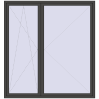 Prețuri Uși de balcon 2150x2300 mm BALCONY DOOR REHAU SYNEGO BASALT_GREY two-sided