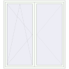 Prețuri Uși de balcon 2100x2250 mm BALCONY DOOR REHAU SYNEGO RAL 9016 Traffic white two-sided