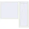 Prețuri Uși de balcon 2320x2100 mm BALCONY DOOR REHAU EURO 60 RAL 9016 Traffic white two-sided