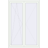 Prețuri Uși de balcon 1400x2100 mm BALCONY DOOR REHAU EURO 60 RAL 9016 Traffic white two-sided