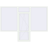 Prețuri Uși de balcon 3250x2400 mm BALCONY DOOR REHAU EURO 70 RAL 9016 Traffic white two-sided