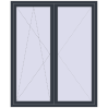 Prețuri Uși de balcon 1600x2000 mm BALCONY DOOR REHAU EURO 60 ANTHRACITE_GREY_STRUKTURAL two-sided