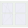 Prețuri Uși de balcon 1600x1500 mm BALCONY DOOR REHAU EURO 60 RAL 9016 Traffic white two-sided