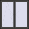 Prețuri Uși de balcon 2000x2000 mm BALCONY DOOR REHAU EURO 60 BASALT_GREY two-sided