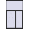 Prețuri Uși de balcon 1700x2820 mm BALCONY DOOR REHAU EURO 60 ANTHRACITE_GREY_GLATT two-sided