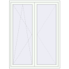 Prețuri Uși de balcon 1500x2000 mm BALCONY DOOR REHAU SYNEGO RAL 9016 Traffic white two-sided