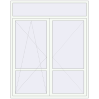 Prețuri Uși de balcon 1860x2320 mm BALCONY DOOR REHAU EURO 60 RAL 9016 Traffic white two-sided