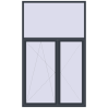 Prețuri Uși de balcon 1700x2820 mm BALCONY DOOR REHAU EURO 60 ANTHRACITE_GREY_STRUKTURAL two-sided
