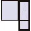 Prețuri Uși de balcon 2000x2100 mm BALCONY DOOR REHAU EURO 60 BLACK_BROWN two-sided