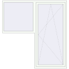 Prețuri Uși de balcon 2000x2100 mm BALCONY DOOR REHAU SYNEGO RAL 9016 Traffic white two-sided