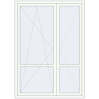 Prețuri Uși de balcon 1500x2100 mm BALCONY DOOR REHAU EURO 70 RAL 9016 Traffic white two-sided