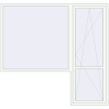 Prețuri Uși de balcon 2462x2350 mm BALCONY DOOR REHAU EURO 60 RAL 9016 Traffic white two-sided