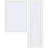 Prețuri Uși de balcon 1700x2100 mm BALCONY DOOR REHAU SYNEGO RAL 9016 Traffic white two-sided