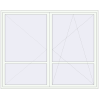 Prețuri Uși de balcon 2600x2100 mm BALCONY DOOR REHAU EURO 70 RAL 9016 Traffic white two-sided